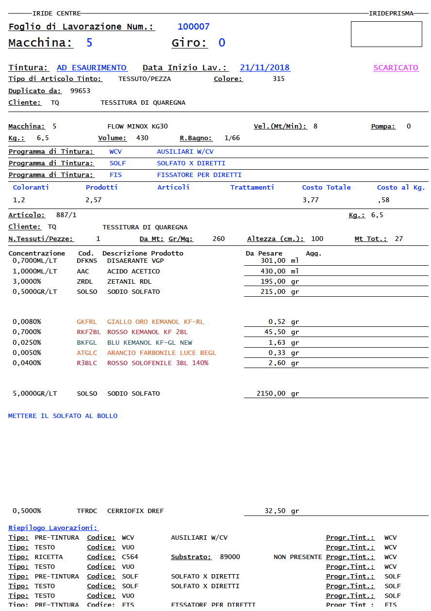 Processing sheets 1