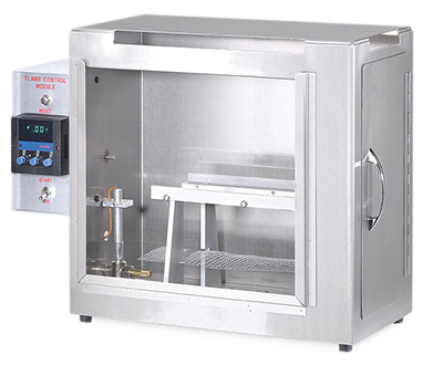 Horizontal flammability tester